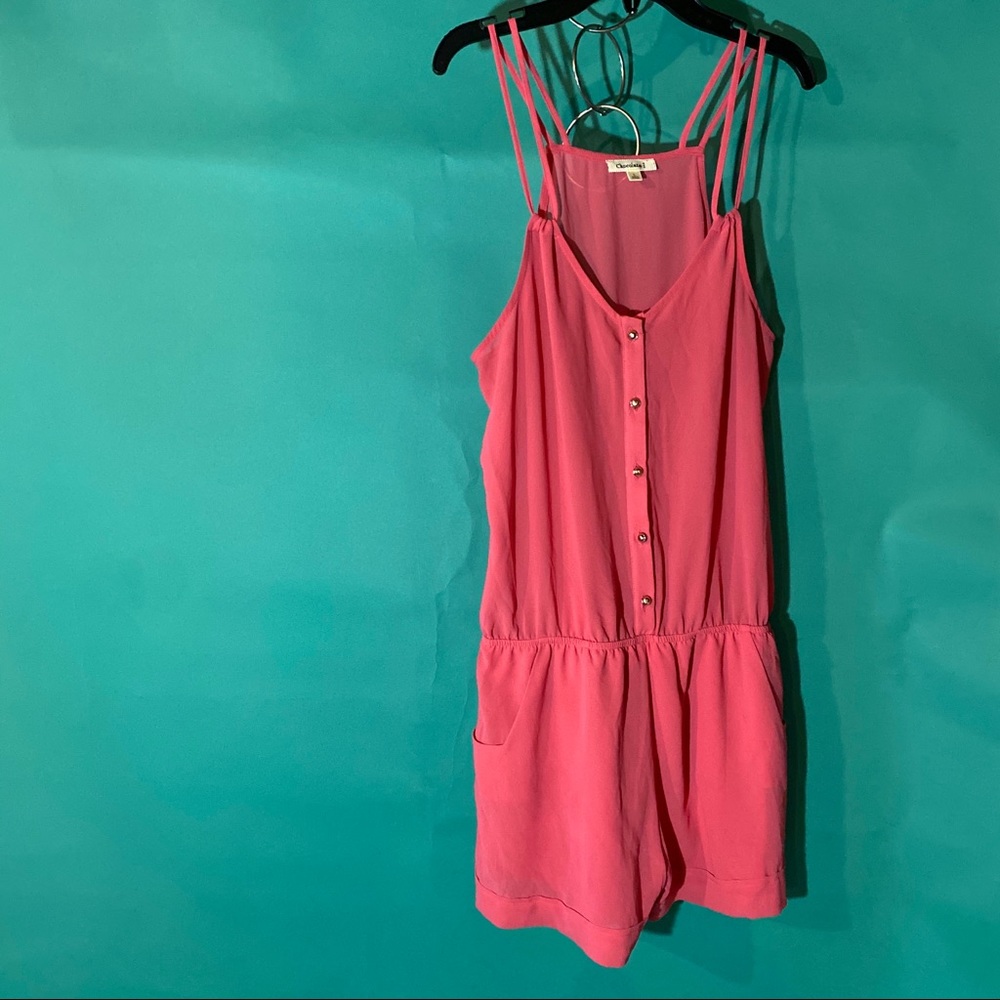 Chocolate U.S.A. Pink Spaghetti Strap Romper